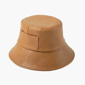 NWT Lack of Color Wave Bucket Hat Tan Vegan Leather Size Small/Medium